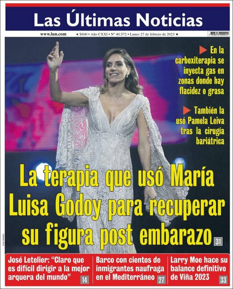 Portada de Las Últimas Noticias (Chile)