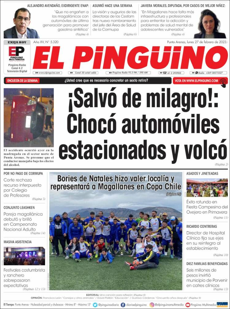 Portada de El Pingüino (Chile)