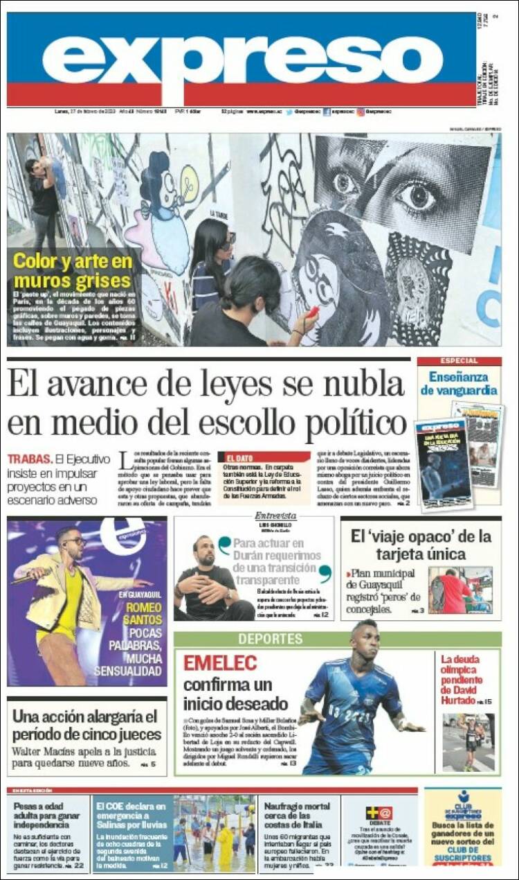 Portada de Expreso (Ecuador)