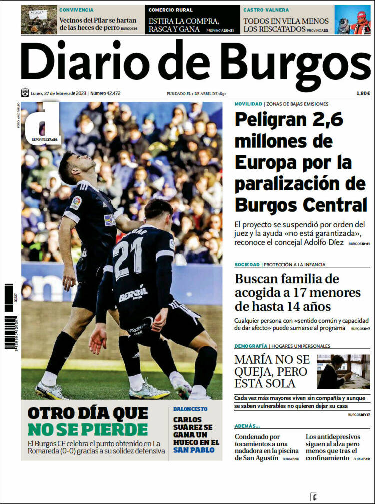 Portada de Diario de Burgos (Espagne)