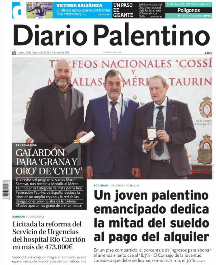 Portada de Diario Palentino (Espagne)
