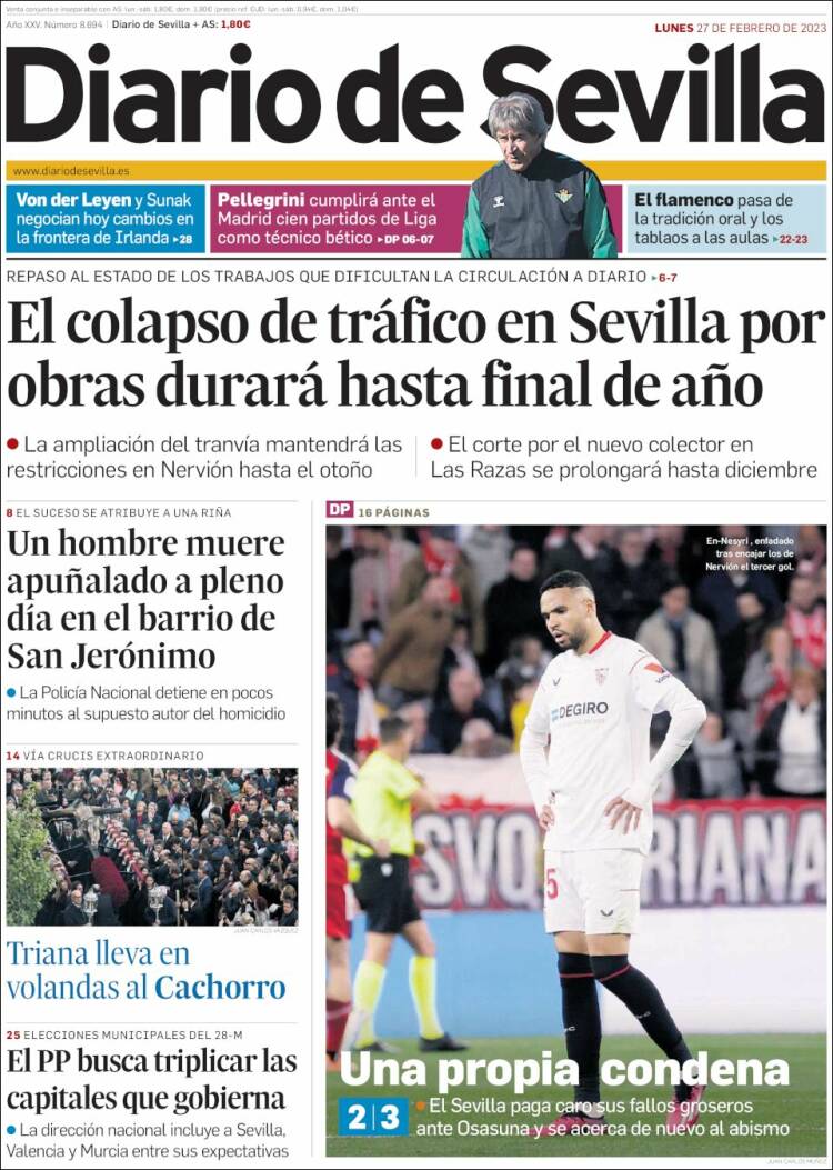 Portada de Diario de Sevilla (Espagne)