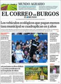 Portada de El Correo de Burgos (España)