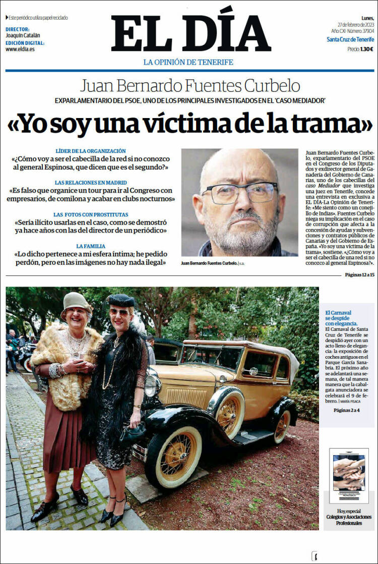 Portada de El Día (Espagne)