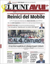 Portada de El Punt Avui (España)