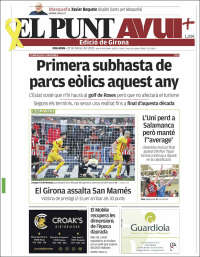 Portada de El Punt Avui - Girona (España)