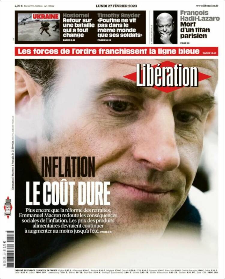 Portada de Libération (Francia)