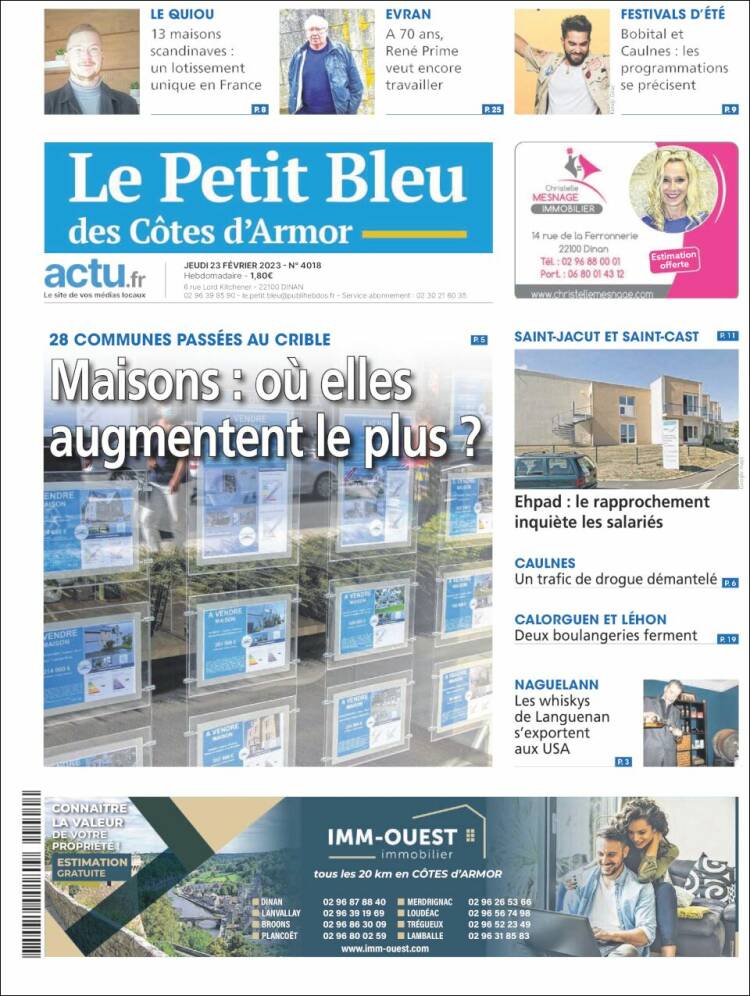 Portada de Le Petit Bleu (Francia)