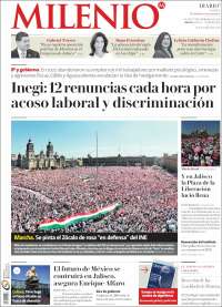 Portada de Milenio - Jalisco (México)