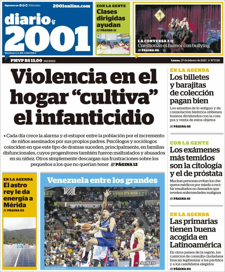 Portada de 2001 - Dosmiluno (Venezuela)