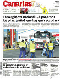 Portada de Canarias 7 (España)