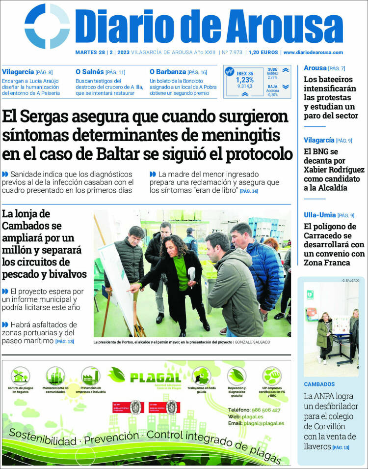 Portada de Diario de Arousa (España)