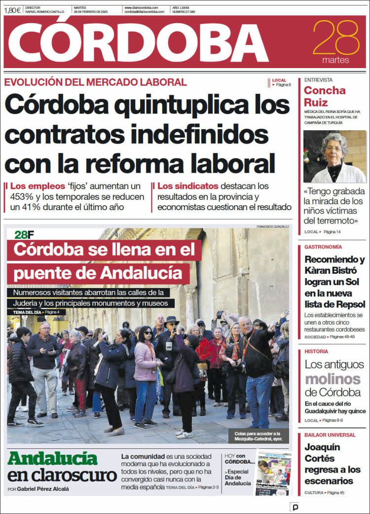 Portada de Diario de Córdoba (España)