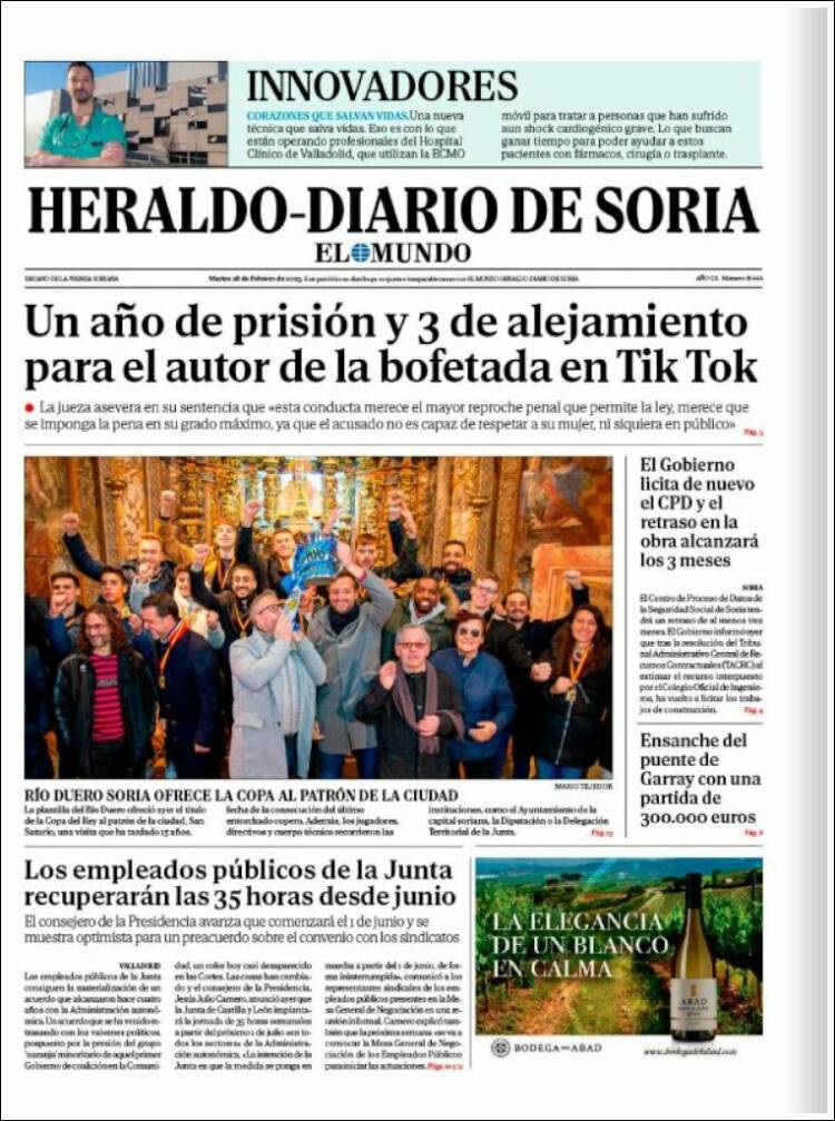 Portada de Diario de Soria (España)