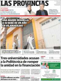 Portada de Las Provincias (España)