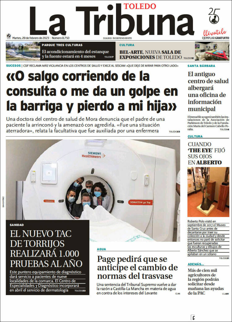 Portada de La Tribuna de Toledo (España)