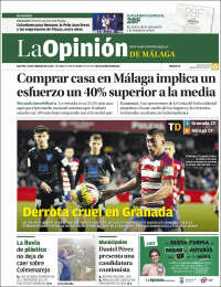 Portada de La Opinión de Málaga (España)