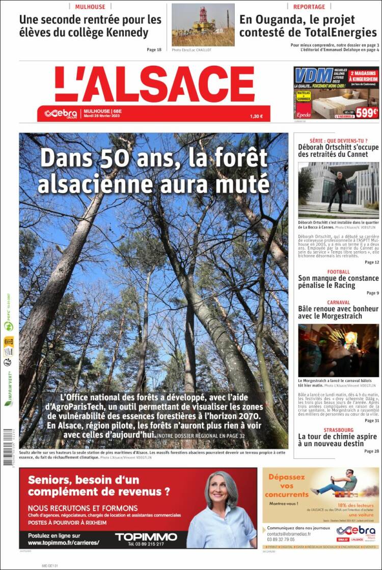 Portada de Journal L'Alsace (France)