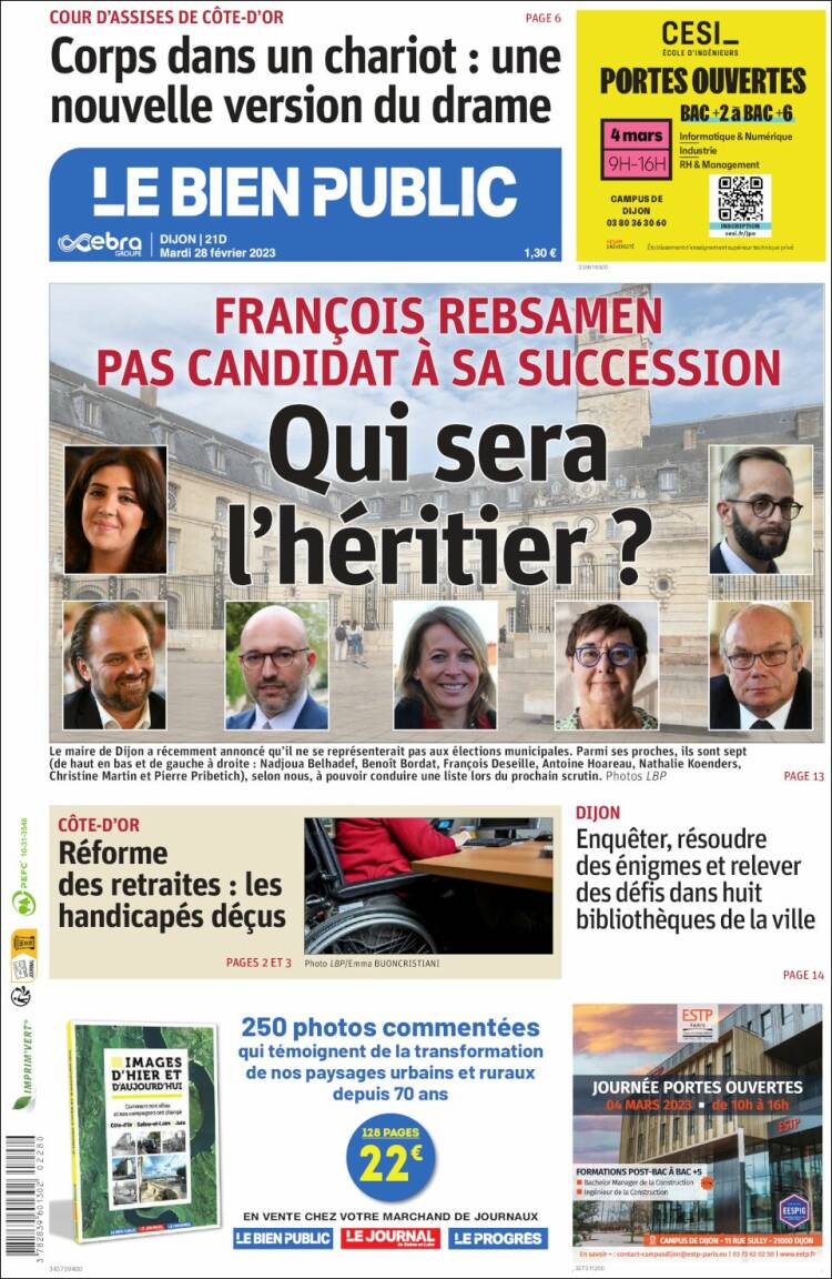 Portada de Le Bien Public (Francia)