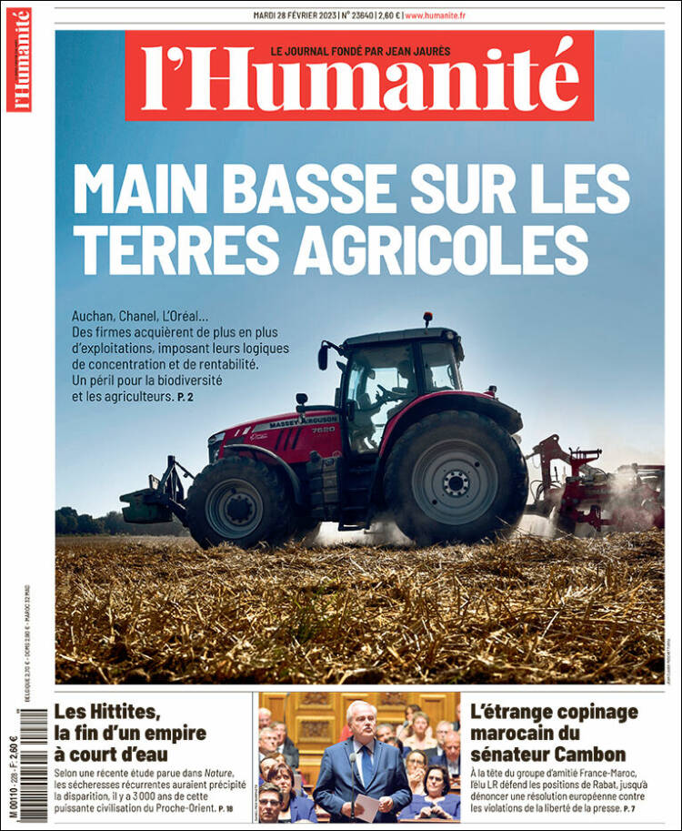 Portada de l'Humanite (Francia)