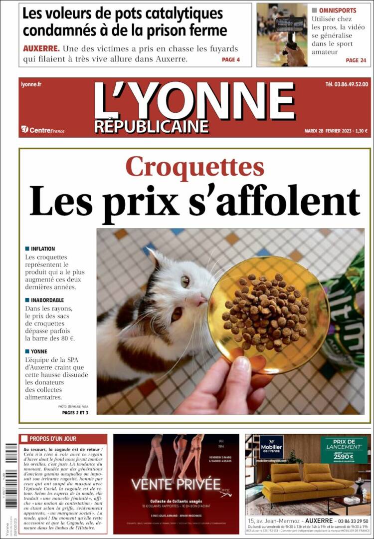 Portada de L'Yonne-Républicaine (Francia)