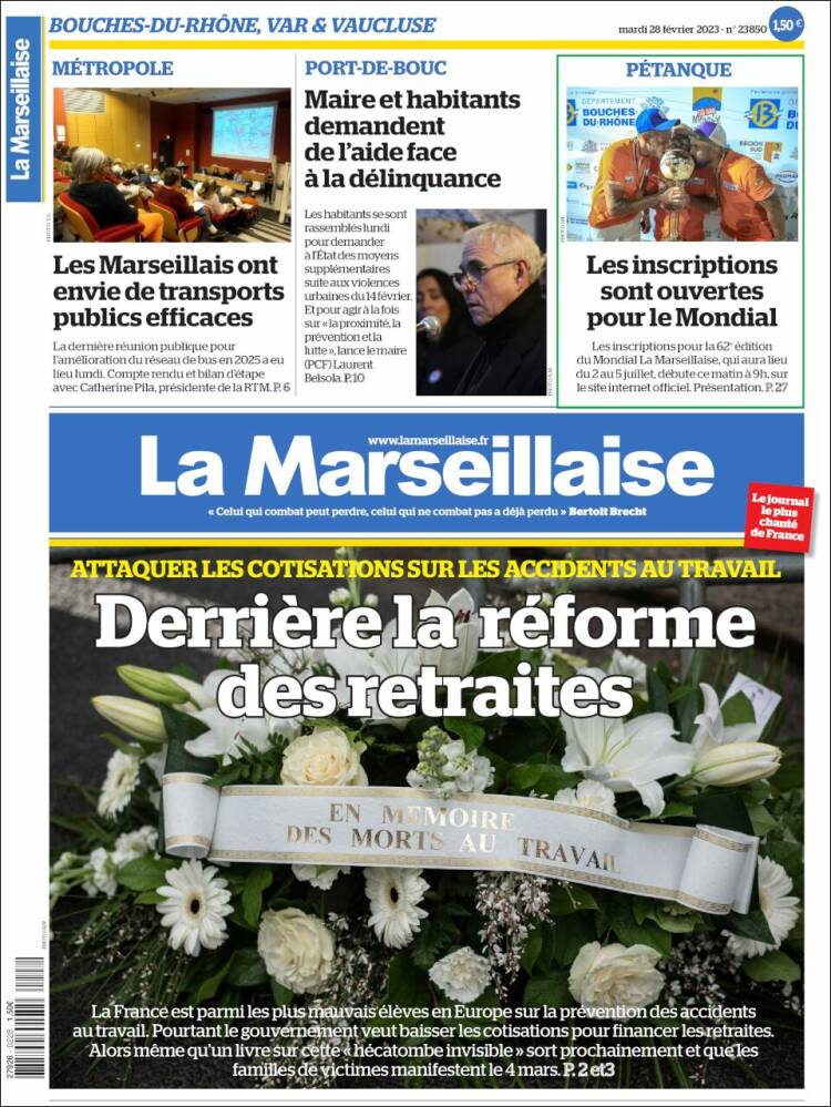 Portada de La Marseillaise (France)