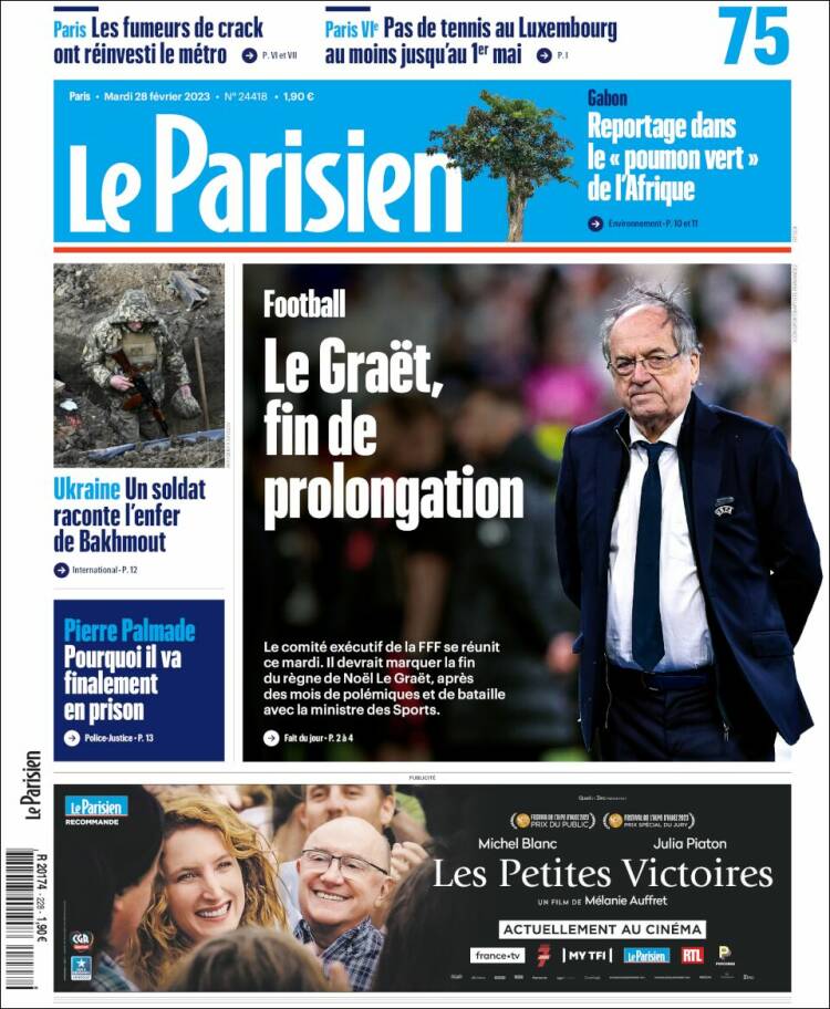 Portada de Le Parisien (France)