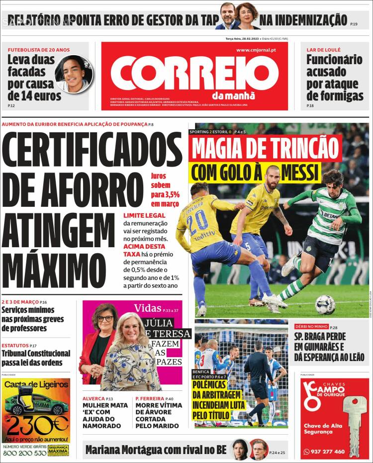 Portada de Correio da Manhã (Portugal)