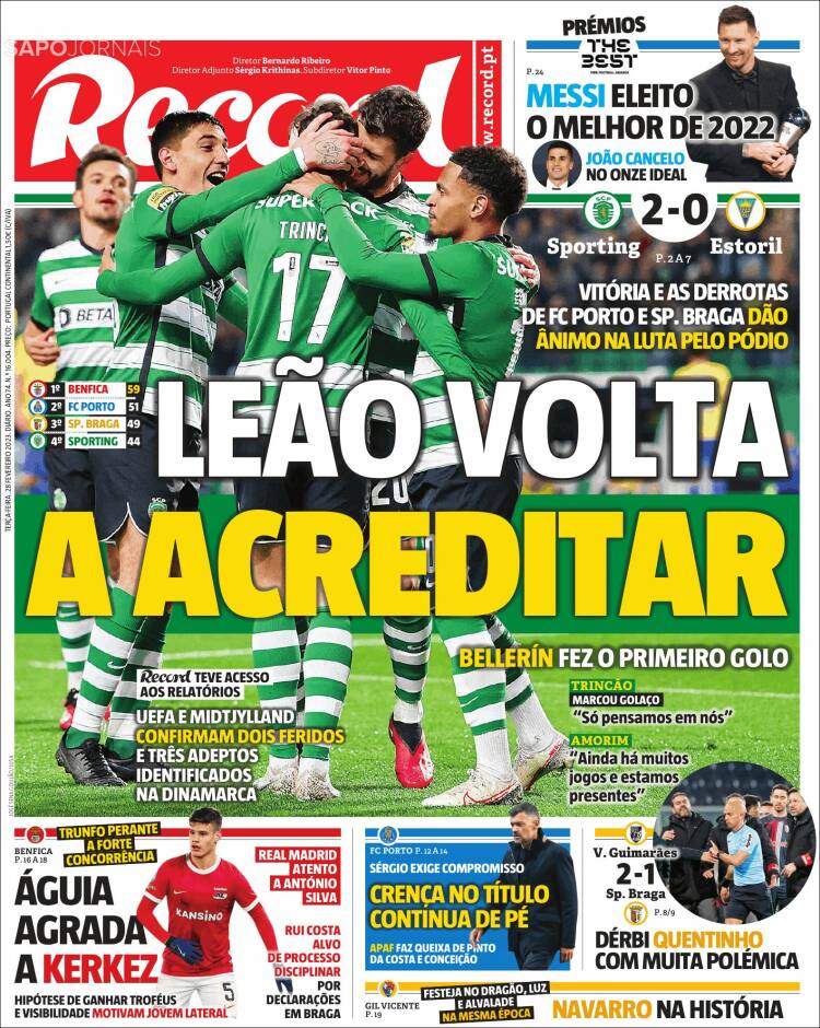 Portada de Record (Portugal)