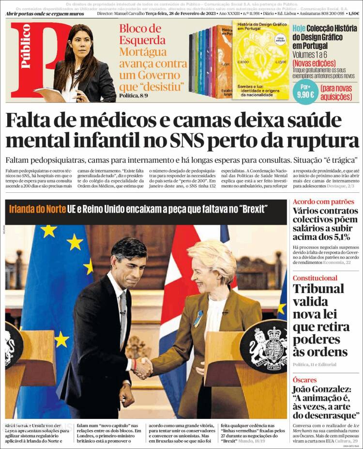 Portada de Público (Portugal)