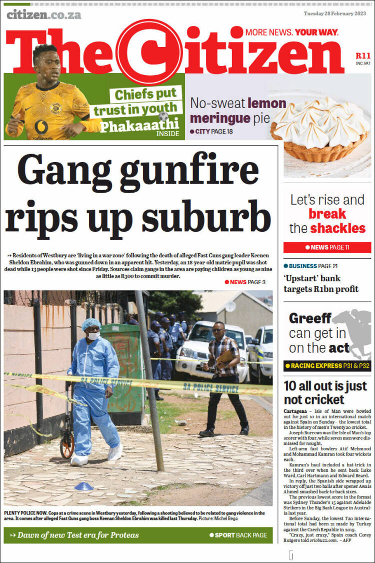 Portada de The Citizen (Sud&aacute;frica)