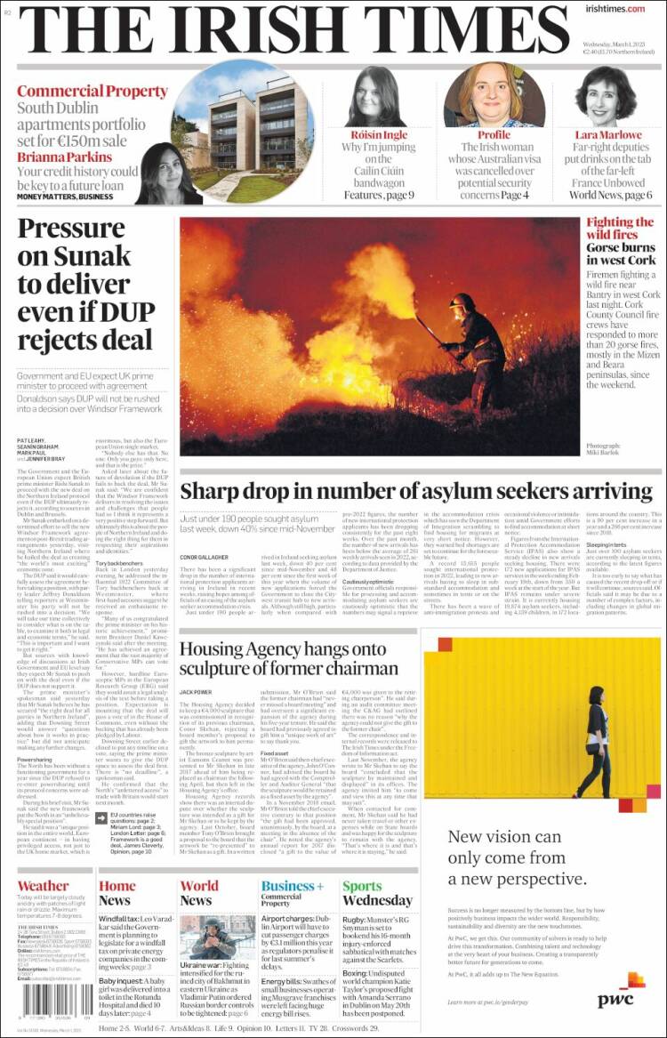 Portada de Irish Times (Ireland)