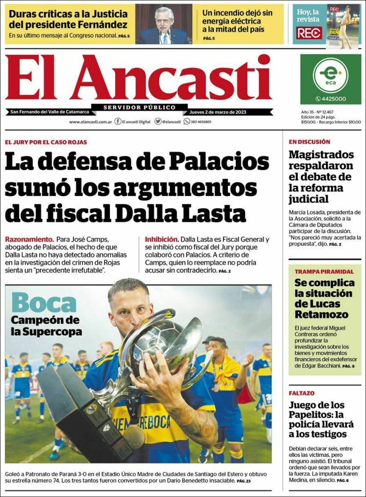 Portada de El Ancasti (Argentina)