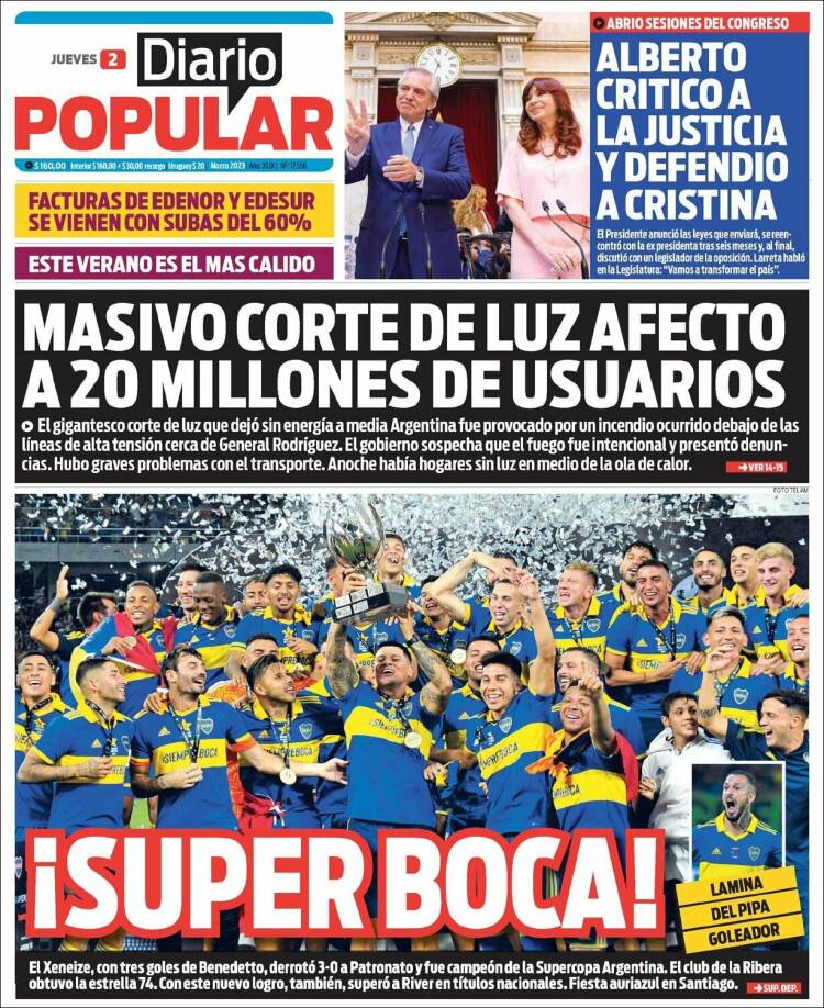Portada de Diario Popular (Argentina)