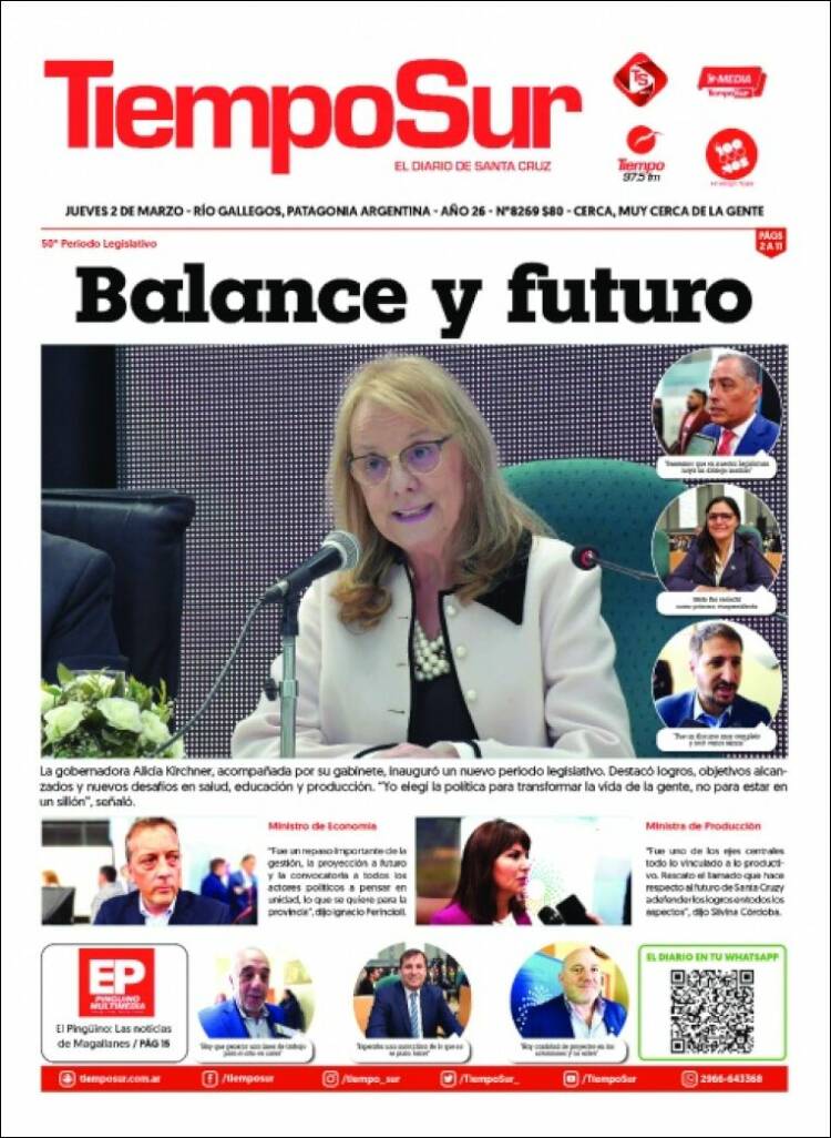Portada de Tiempo Sur (Argentina)