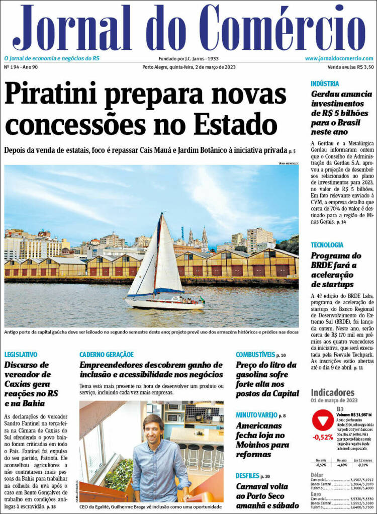 Portada de Jornal do Comércio (Brasil)