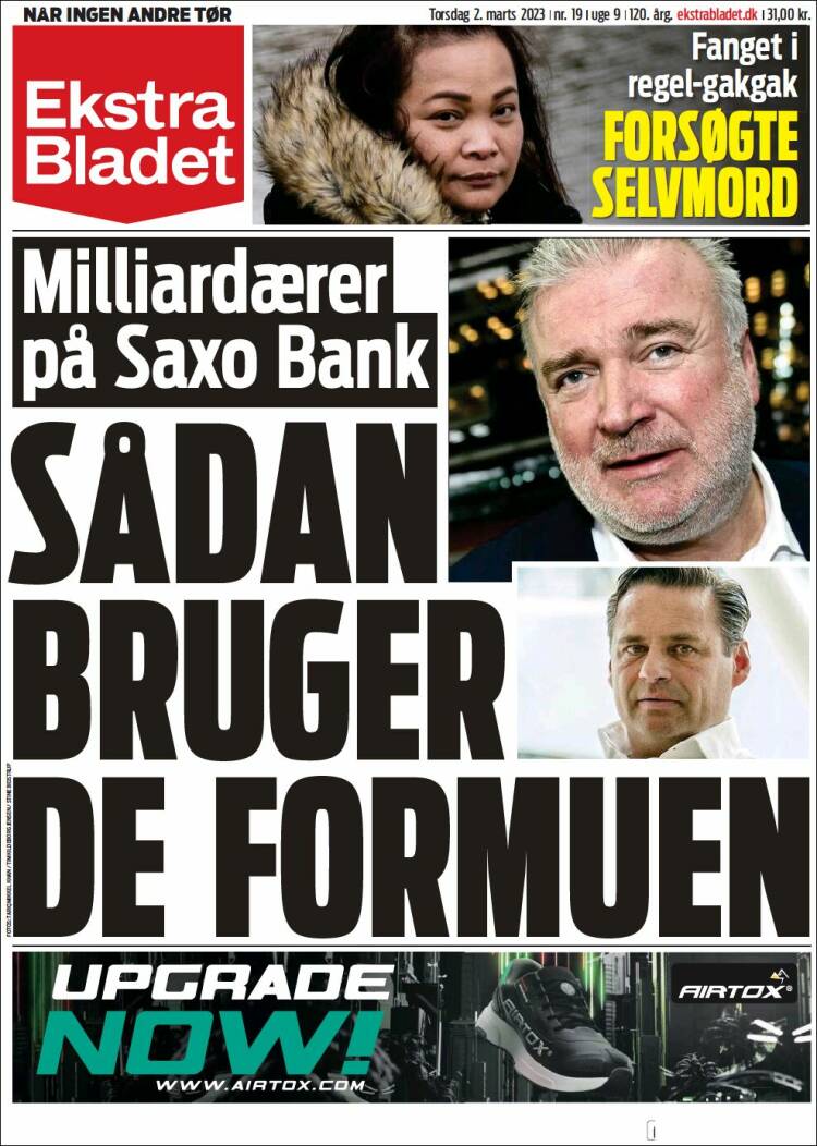 Periódico Ekstra Bladet (Dinamarca). Periódicos De Dinamarca. Edición ...