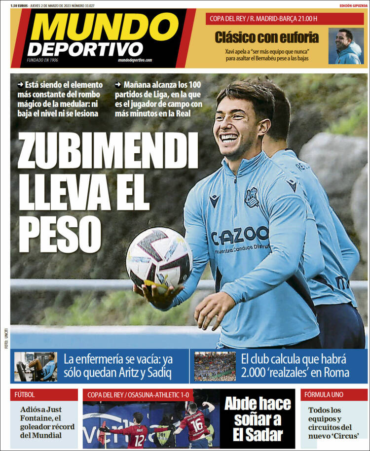 Portada de Mundo Deportivo Gipuzkoa (España)