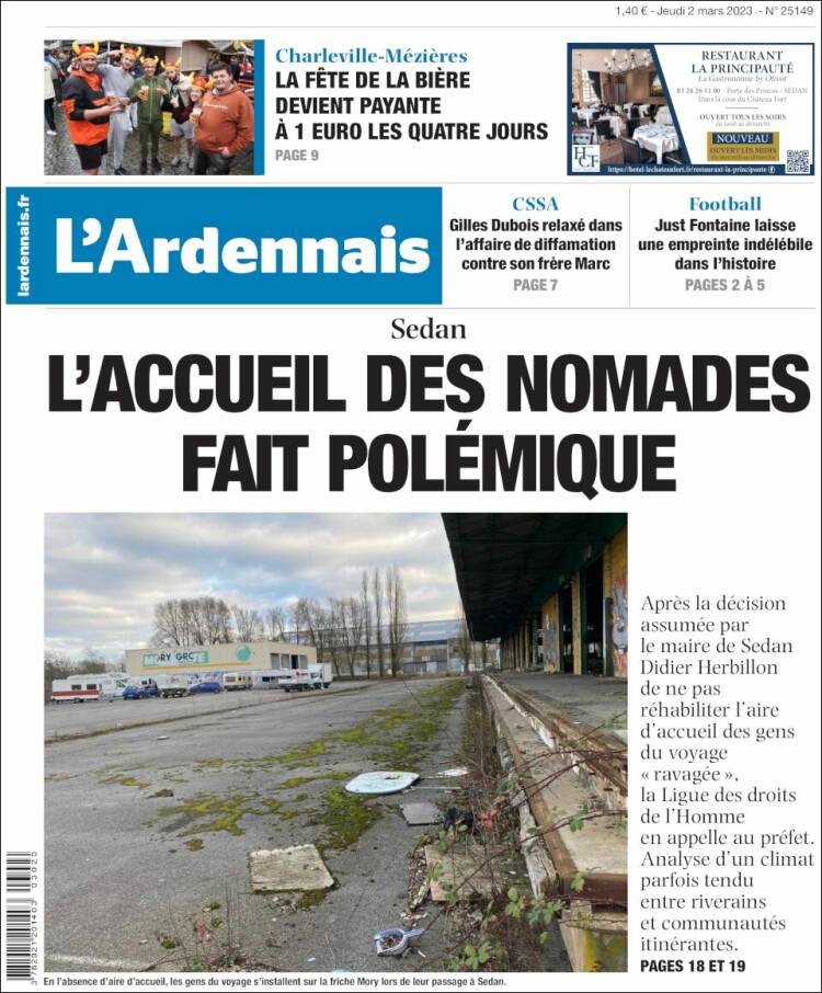 Portada de L'Ardenais (Francia)