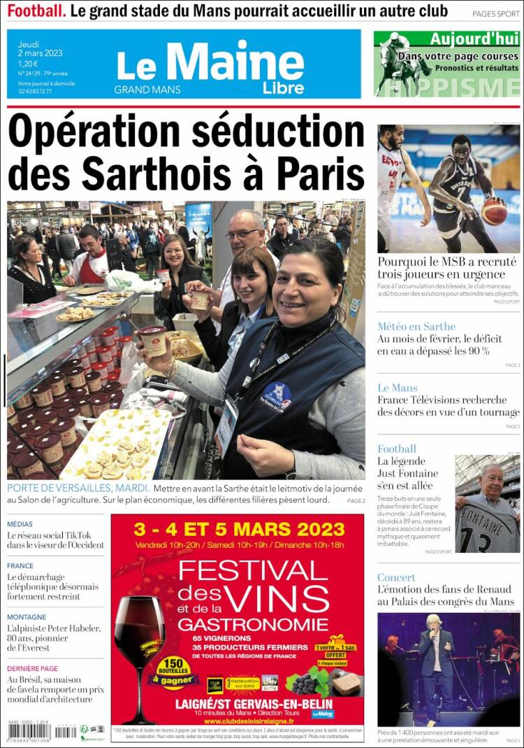 Portada de Le Maine Libre (Francia)