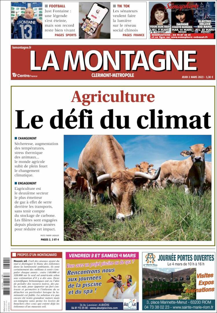 Portada de La Montagne (Francia)