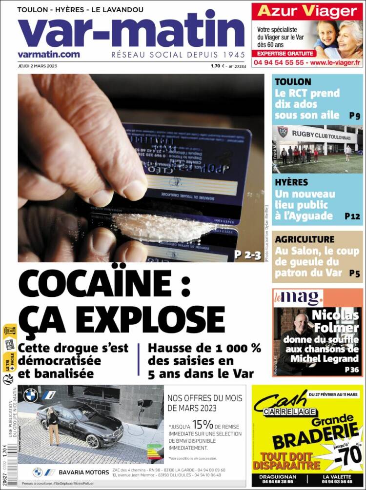 Portada de Var-Matin (Francia)