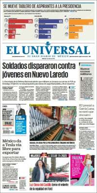 Portada de El Universal (México)