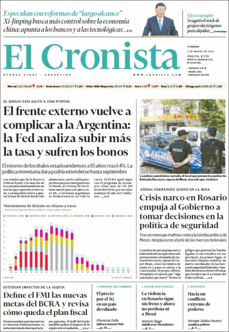 Portada de El Cronista Comercial (Argentina)