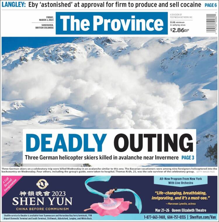 Portada de The Province (Canada)