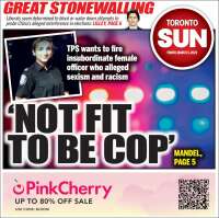 Portada de The Toronto Sun (Canadá)