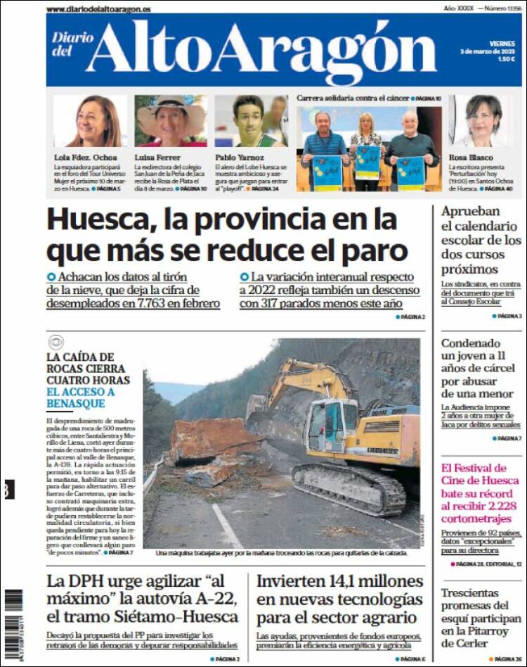 Portada de Diario del AltoAragón (España)