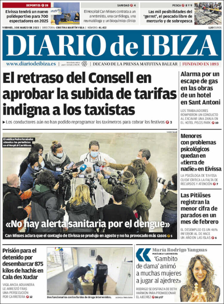 Portada de Diario de Ibiza (España)