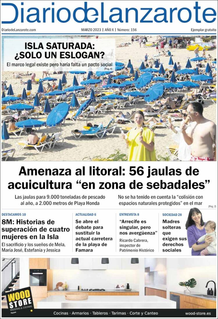 Portada de Diario de Lanzarote (España)