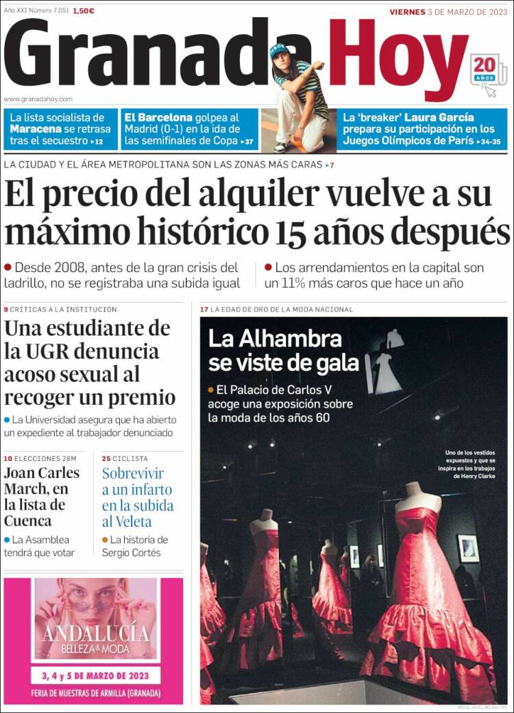 Portada de Granada Hoy (España)